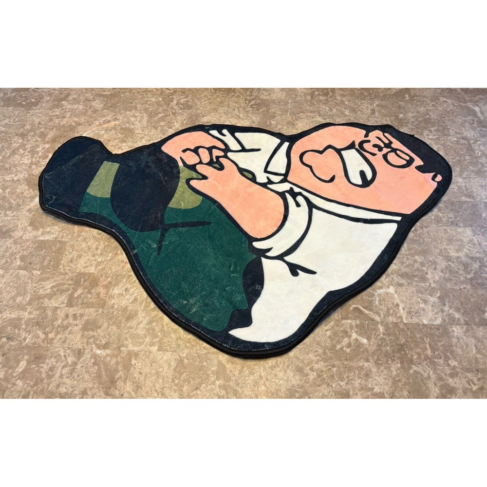 Family Guy Peter Griffin Rug Falling Hurt Knee 39" X 26" Non Slip